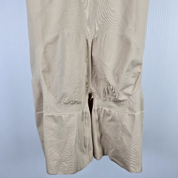 NWT SPANXsculpt OnCore Open-Bust Mid-Thigh Bodysuit SIZE 1X Soft Nude